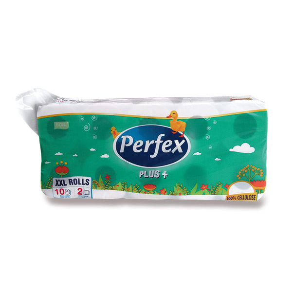 Papír toaletní Perfex Plus 2-vrstvý 150 útržků 8+2 role